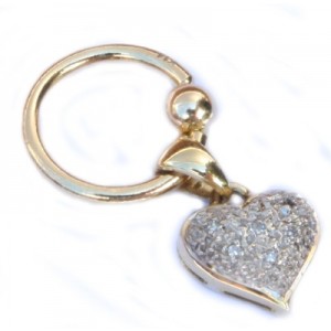Ring met hart/diamantjes