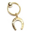Navelring + gouden hoefijzer (geluk)