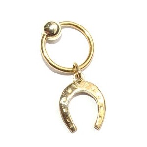 Navelring + gouden hoefijzer (geluk)