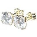 Twee 14krts. Gouden oorknoppen/6 mm/David Beckham
