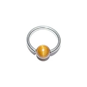 Ring met lichtbruin balletje