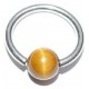 Ring met lichtbruin balletje