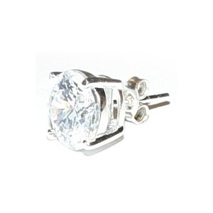 Zilveren oorknop/10 mm