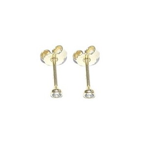 Oor/Neusknopjes/witte zirkonia/2 stuks