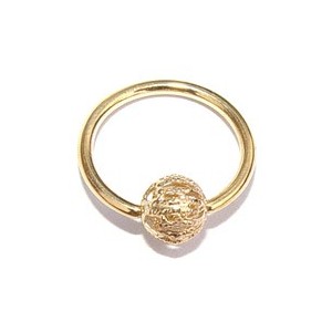 Ring met filigrainbal