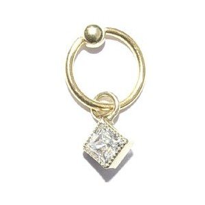Ring met vierkant zetkastje/witte zirkonia