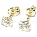 14 krt. Gouden oorknoppen/4 mm/David Beckham