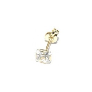 Gouden oorknop 4 mm