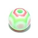 Groen/roze/wit balletje