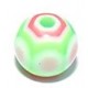 Groen/roze/wit balletje