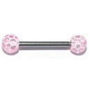 Staafje + 2 roze/witte balletjes