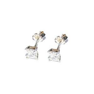 Zilveren oorknoppen/4 mm