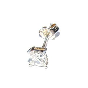 Zilveren oorknop/4 mm