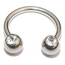 Chir.fashion ring + 2 witte zirkonia's
