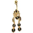 Ori?ntal piercing/lichtgroene zirkonia