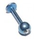 Donkerblauwe stud/witte steen