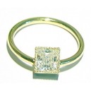 Ring + Gouden zetkastje/Witte Zirkonia
