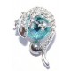 Omgekeerde piercing salamander/turquoise steen 