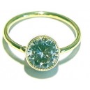 Ring + gouden zetkastje/Aquamarijn