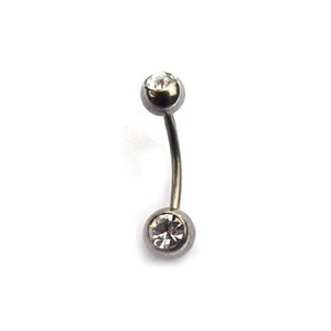 Staafje met 5 en 6 mm bal/ witte steen