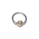 Ring +  gouden rib balletje