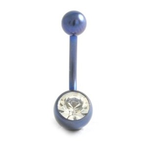 Donkerblauw titanium staafje