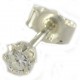 Zilveren oorknop rond 3 mm