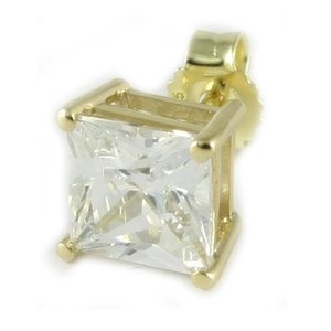 Gouden oorknop 6 mm