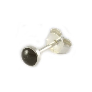 Zilveren oorknop/4 mm