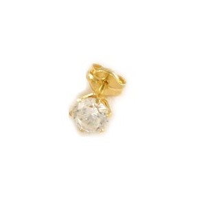 Gouden oorknop 5,5 mm