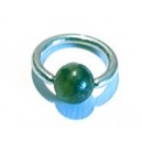 Ring + zwart/groen balletje