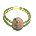 Ring + zwart / roze balletje